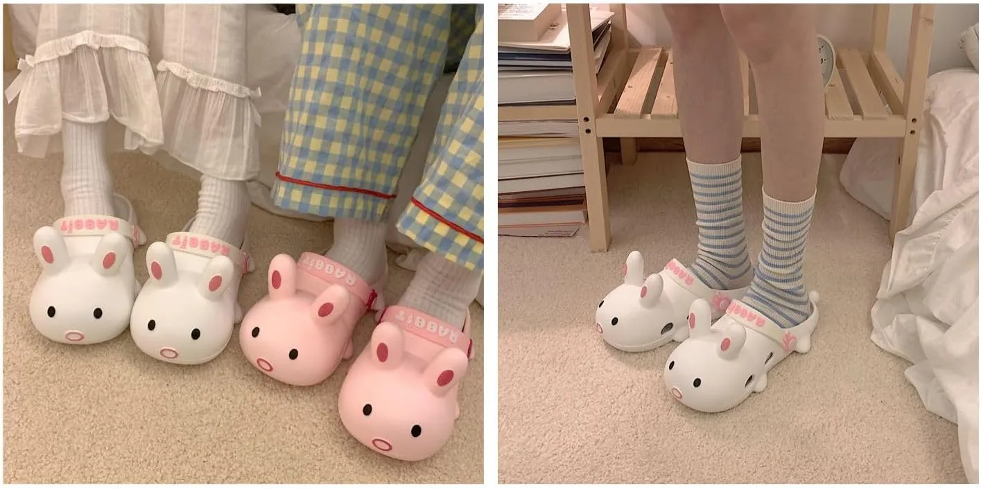 Sandals women Bunny slippers Cute Y2k Aesthetic Outdoor Shower slippers Shower flip flops women Flats Indoor Beach Travel Pool Rabbit