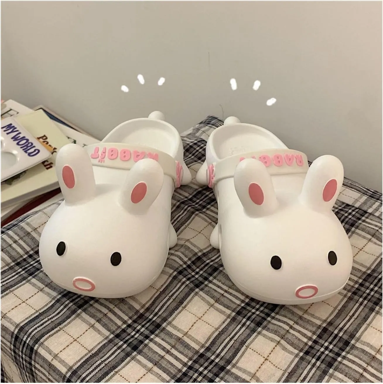 Sandals women Bunny slippers Cute Y2k Aesthetic Outdoor Shower slippers Shower flip flops women Flats Indoor Beach Travel Pool Rabbit