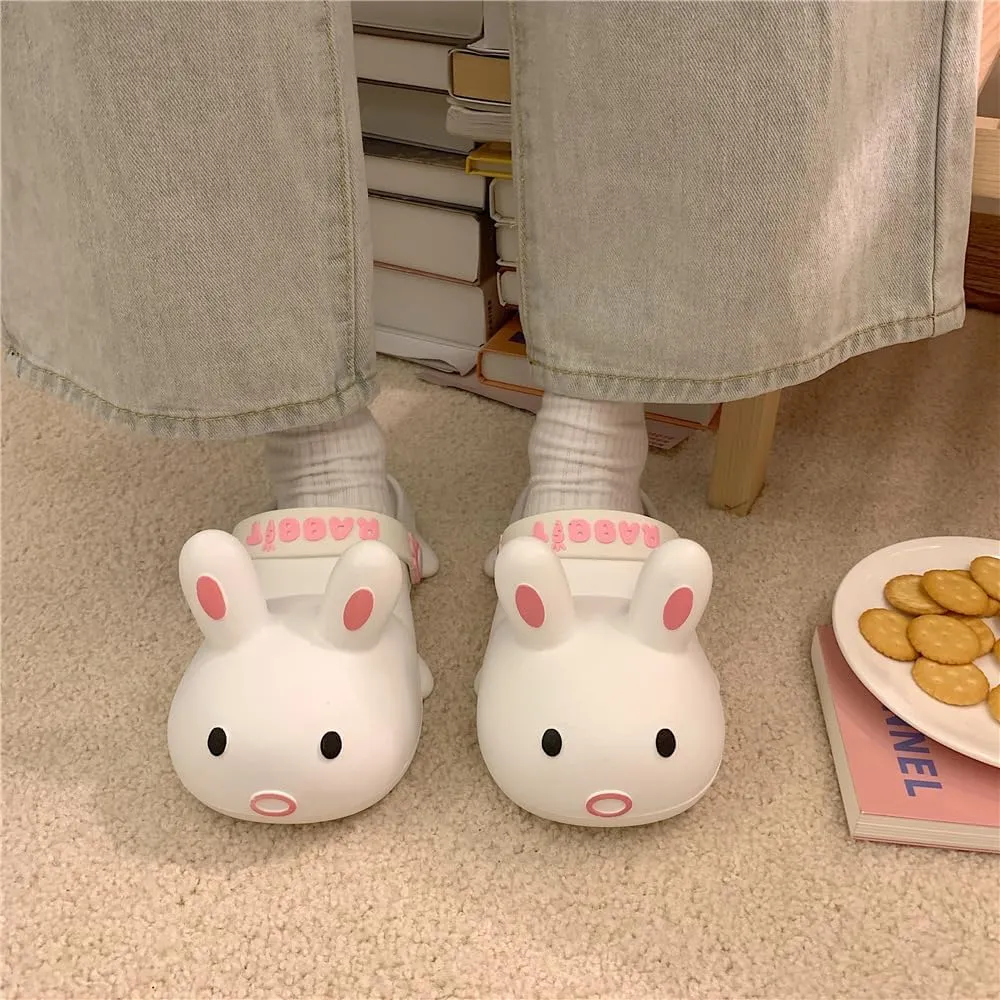 Sandals women Bunny slippers Cute Y2k Aesthetic Outdoor Shower slippers Shower flip flops women Flats Indoor Beach Travel Pool Rabbit