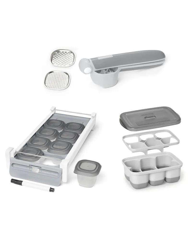 Skip Hop Easy-Prep Store And Starter Set Grey - Weaning Accessory For Ages 0-3 Years