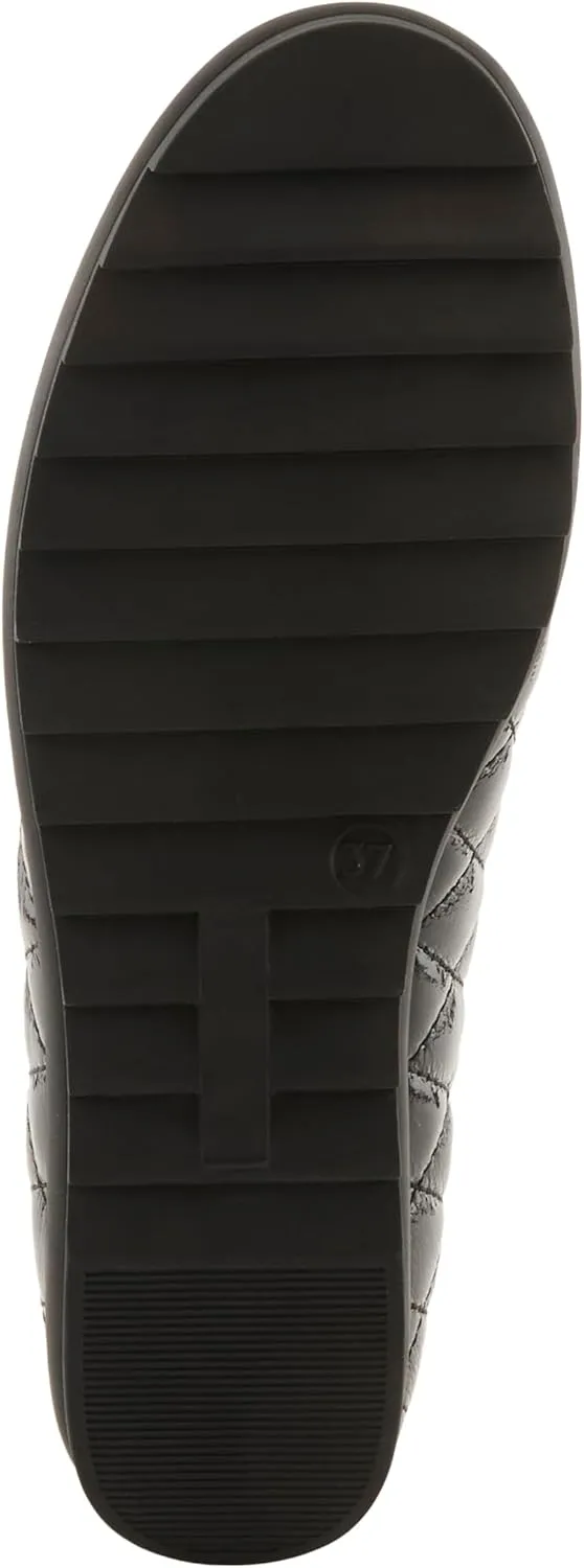 Spring Step Women's BALLEQUINA Flats with Quilted Leather, Bow Detail, and Supportive Wedge