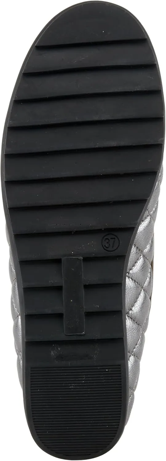 Spring Step Women's BALLEQUINA Flats with Quilted Leather, Bow Detail, and Supportive Wedge