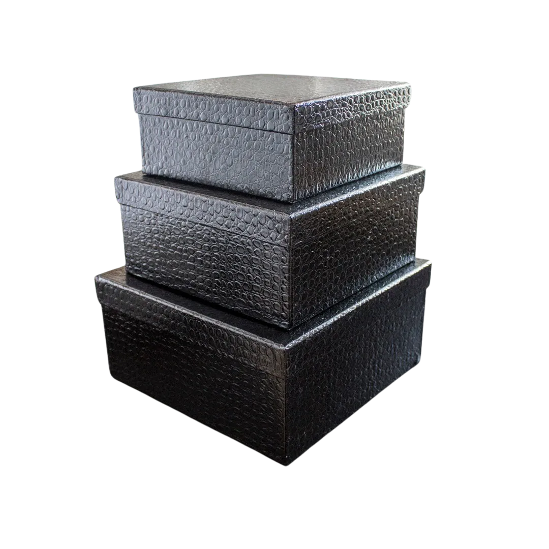 SQUARE PAPER BOX SET OF 3