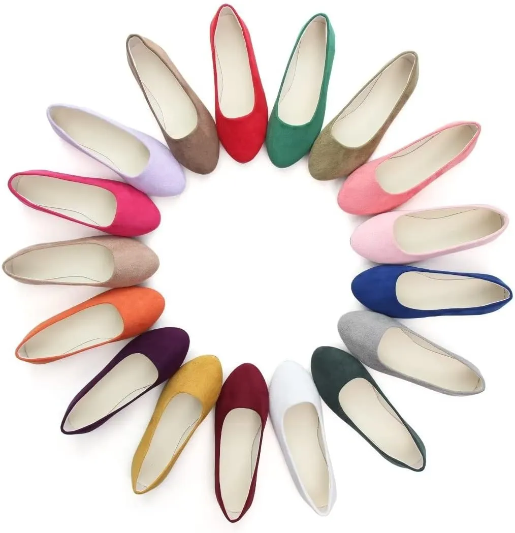 Stunner Women Casual Flats Classic Cute Slip On Ballet Shoes Comfortable Pointed Toe Flats