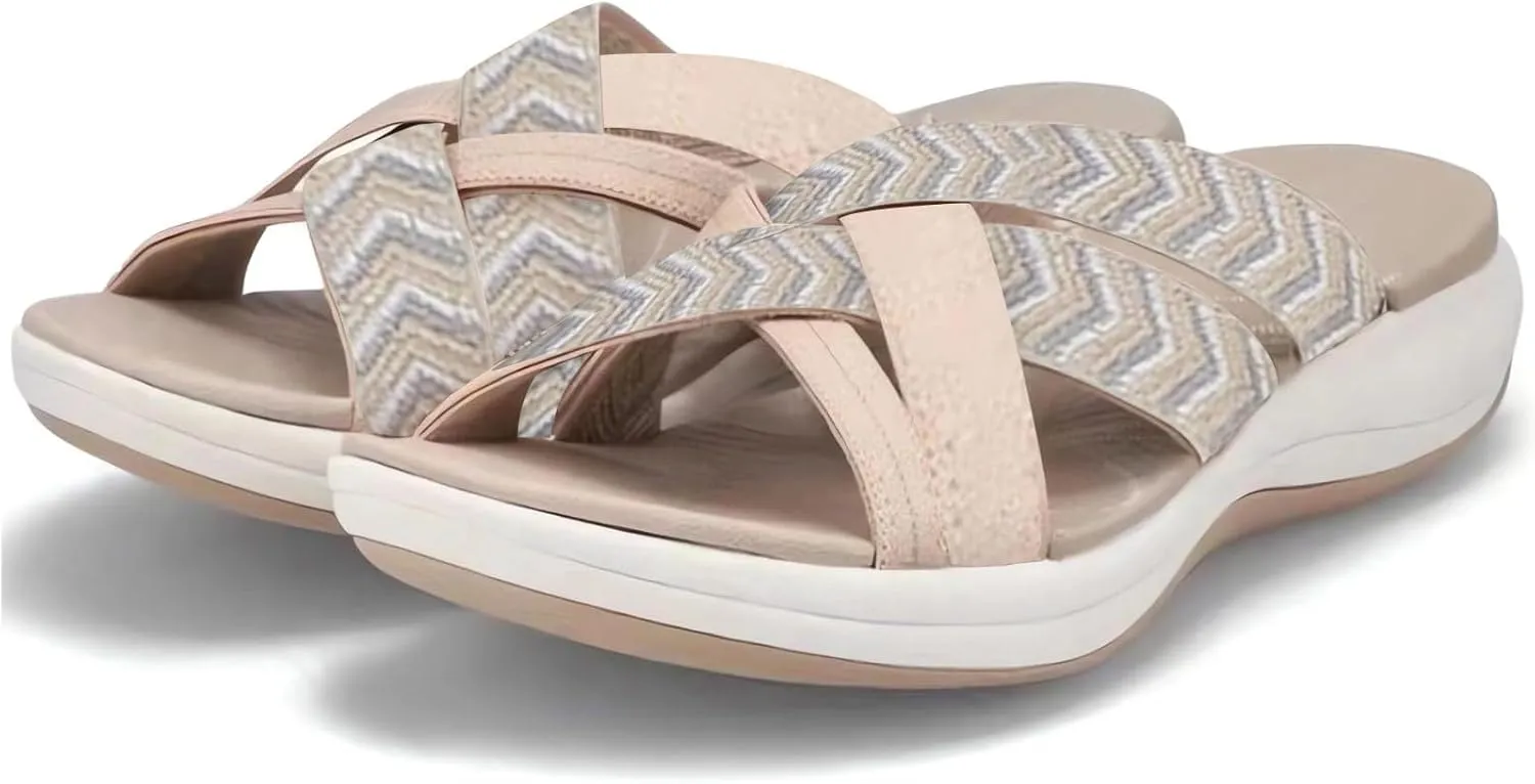 Summer Sandals for Women 2025 Trendy Beach Casual Wide Shoes Dressy Plus Size Comfort Walking Boho Holiday Samdals