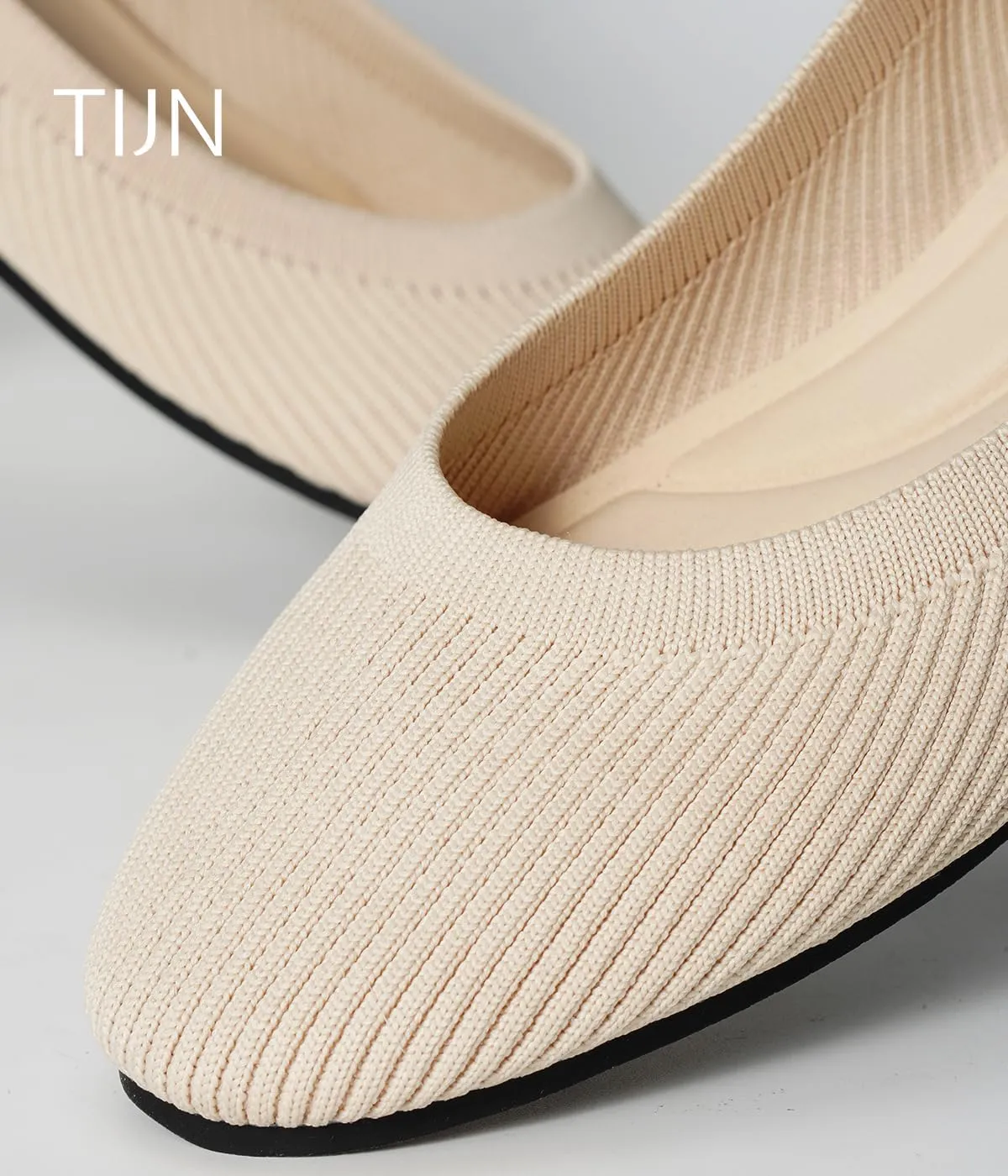 TIJN Women's Machine Washable Ballet Flats Shoes Comfortable Casual Slip on Flats Round-Toe Style(Celexa)
