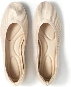 TIJN Women's Machine Washable Ballet Flats Shoes Comfortable Casual Slip on Flats Round-Toe Style(Celexa)