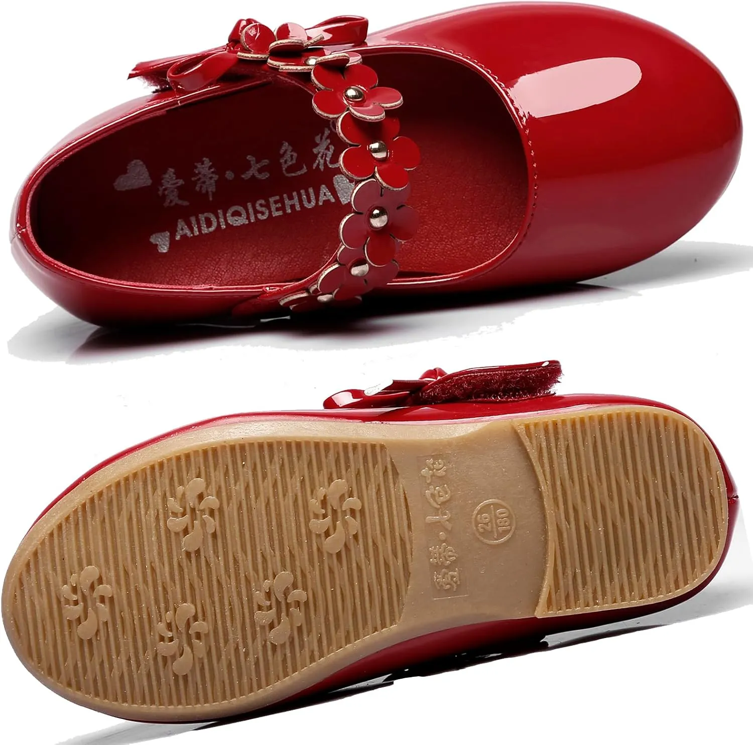 Toddler Girls Dress Shoes Party Wedding Flower School Princess Ballet Flats(Toddler/Little/Big Kid)