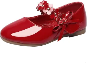 Toddler Girls Dress Shoes Party Wedding Flower School Princess Ballet Flats(Toddler/Little/Big Kid)