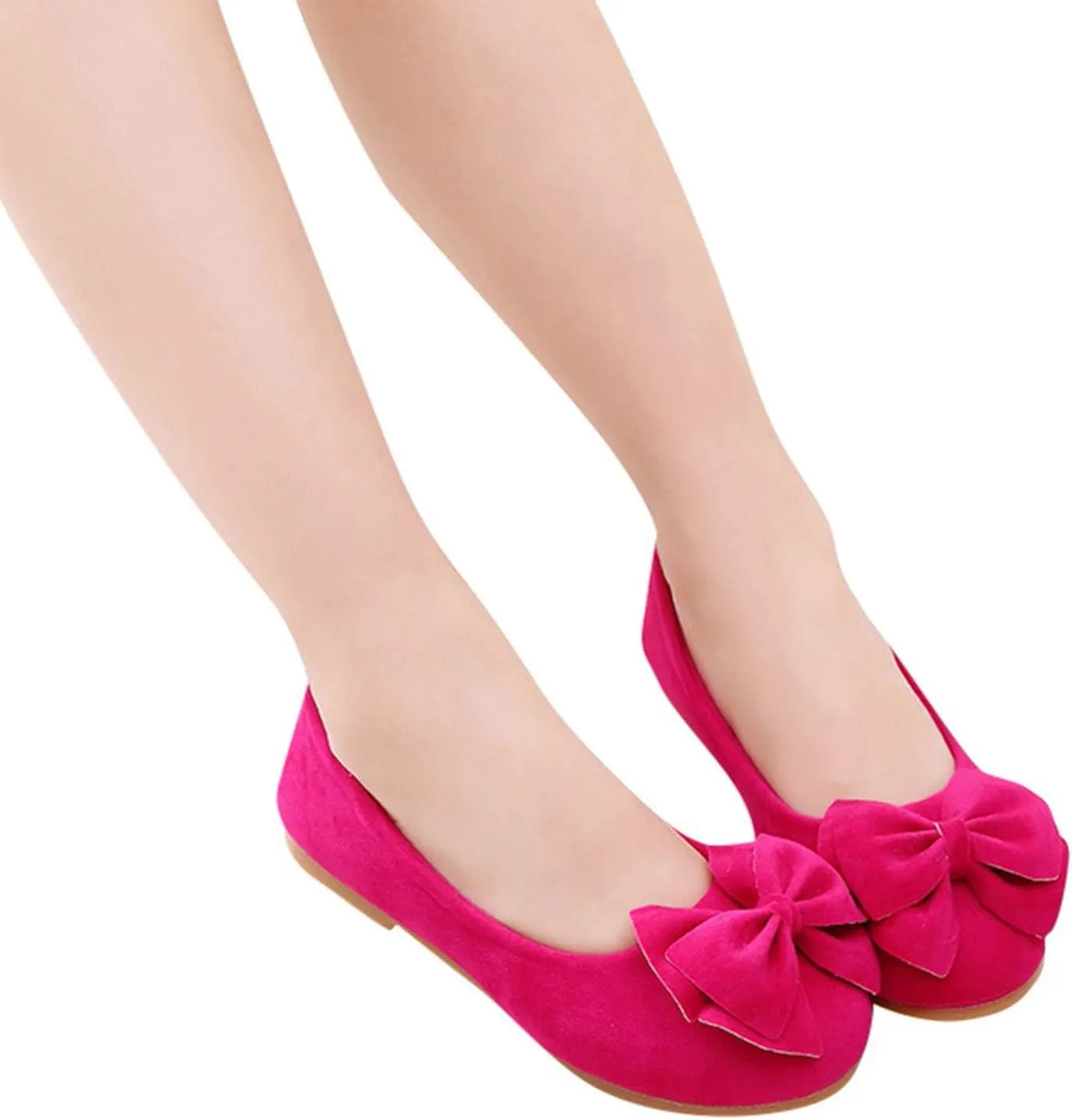 Toddler Shoes Baby Student Flattering Leisure Soft Solid Bowknot Princess Dance Shoes Wearproof Stretch Ballet Shoes