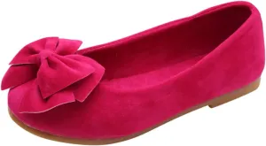 Toddler Shoes Baby Student Flattering Leisure Soft Solid Bowknot Princess Dance Shoes Wearproof Stretch Ballet Shoes