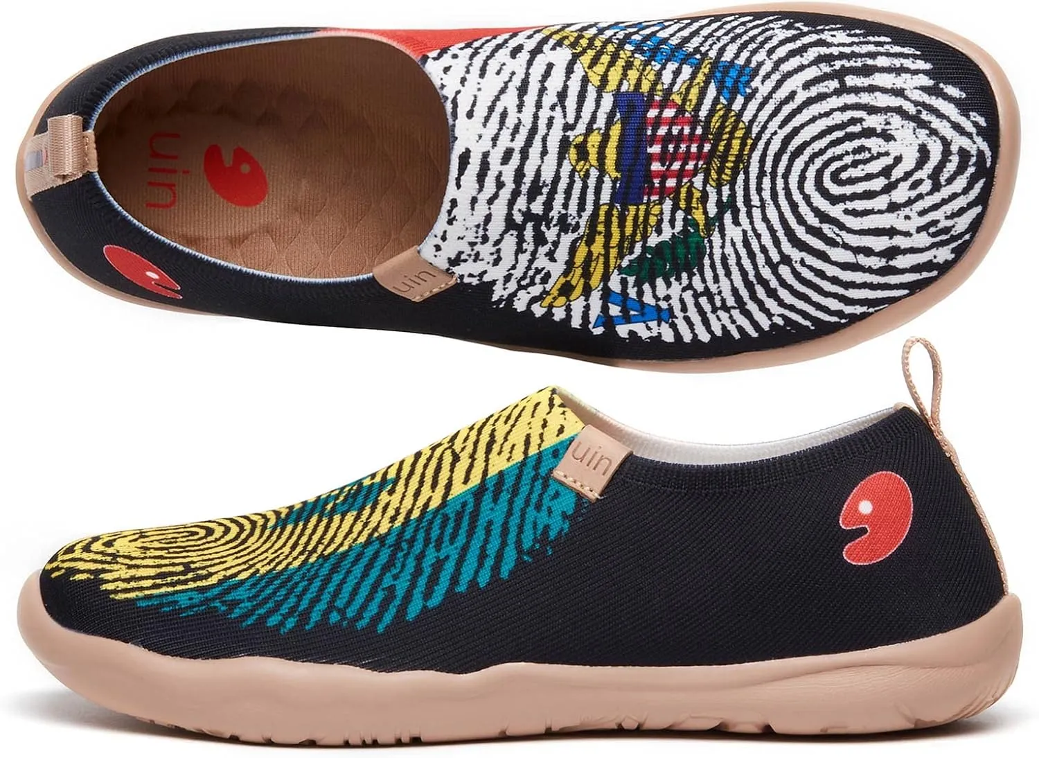 UIN Women's Art Painted Travel Shoes Slip On Casual Knit Loafers Lightweight Comfort Fashion Sneaker Constellation Toledo 