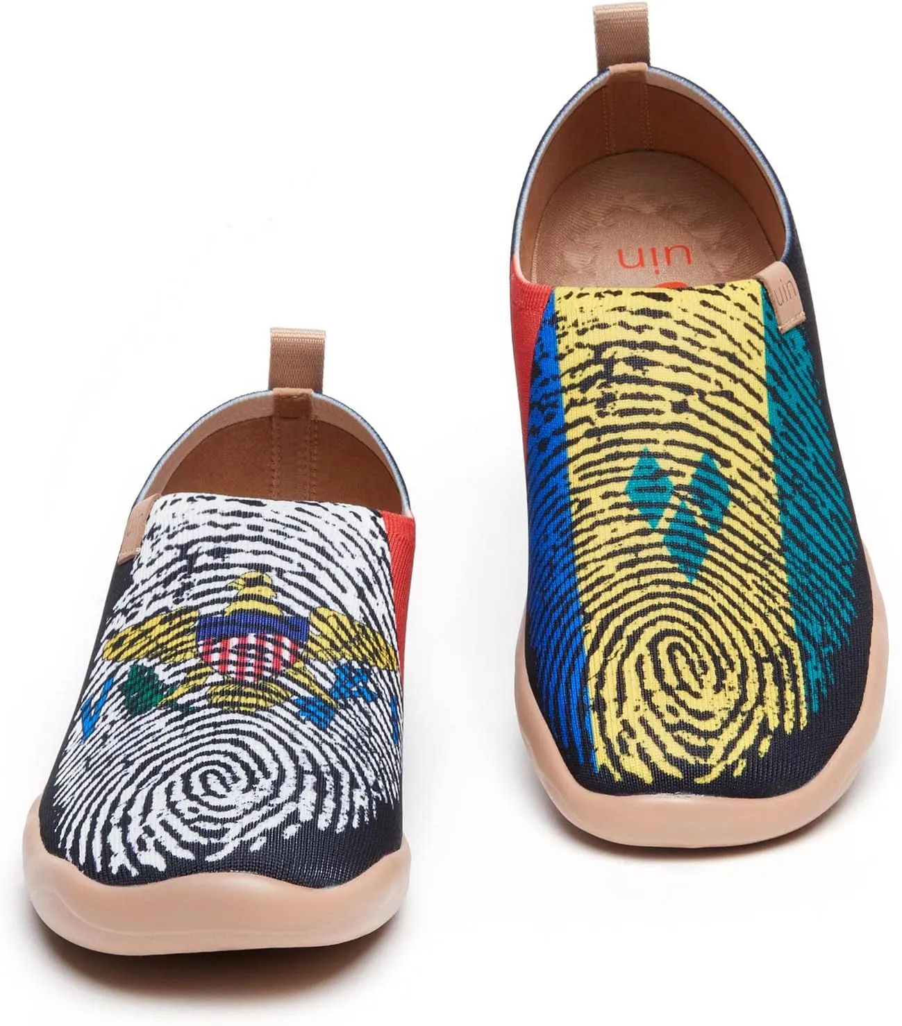 UIN Women's Art Painted Travel Shoes Slip On Casual Knit Loafers Lightweight Comfort Fashion Sneaker Constellation Toledo 