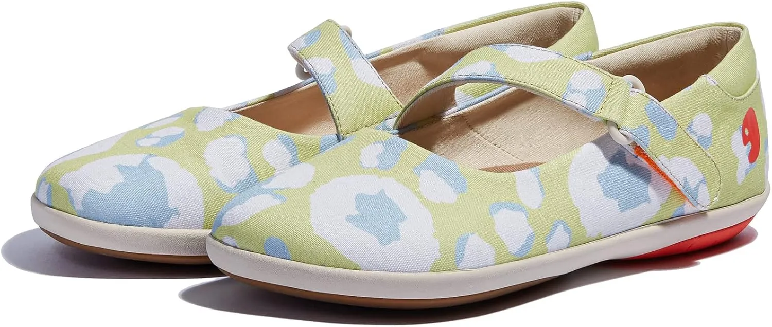 UIN Women's Mary Jane Flats Slip On Round Toe Casual Lightweight Comfortable Art Painted Travel Shoes Illites 