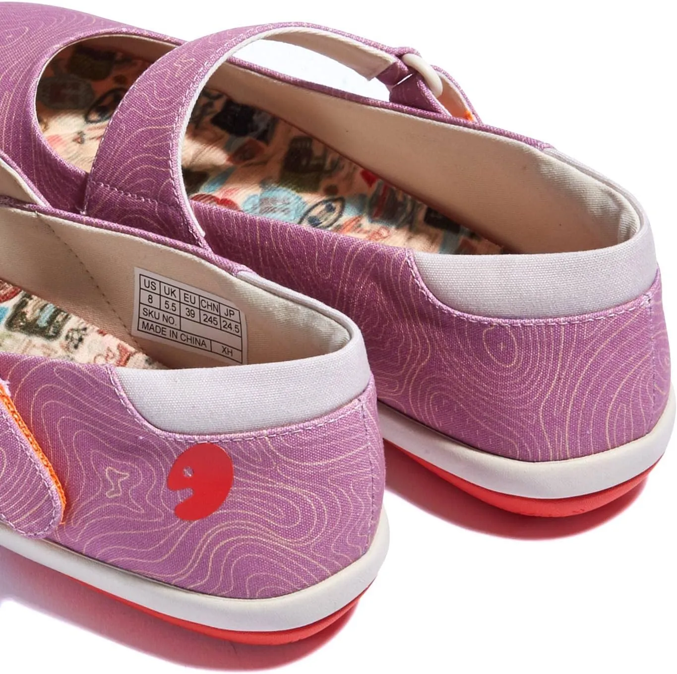 UIN Women's Mary Jane Flats Slip On Round Toe Casual Lightweight Comfortable Art Painted Travel Shoes Illites 
