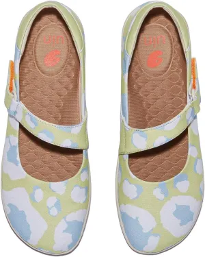 UIN Women's Mary Jane Flats Slip On Round Toe Casual Lightweight Comfortable Art Painted Travel Shoes Illites 