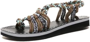 Ulalaza Women's Casual T-Strap Thong Rhinestone Jewel Non-Slip Flip Flop Sandals Flat Comfort Heel Cushion Ladies Beach Summer Bohemian Sexy Dress Sandals for Wedding Party Vacation Travel