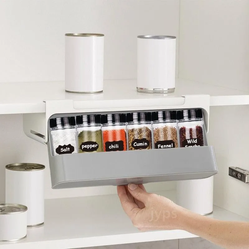 Under-Shelf Pull Out Spice Rack