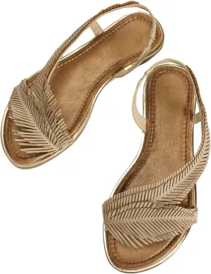 Verdusa Women's Fringe Slingback Flat Sandals Boho Slip Open Toe Leather Slippers Slip on Slides