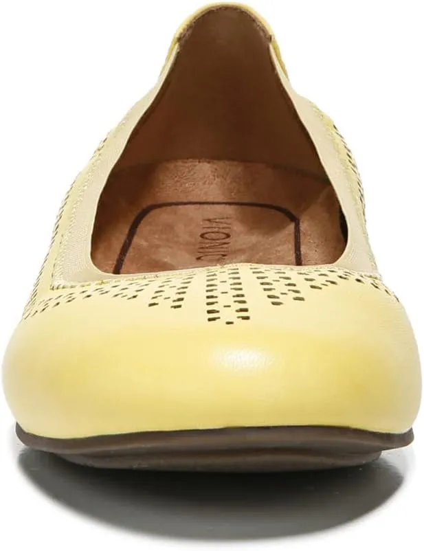 Vionic Womens Spark Whisper Ballet Flat- Supportive Ladies Shoes That Include Three-Zone Comfort with Orthotic Insole Arch Support, Medium Fit Flat Shoes for Women