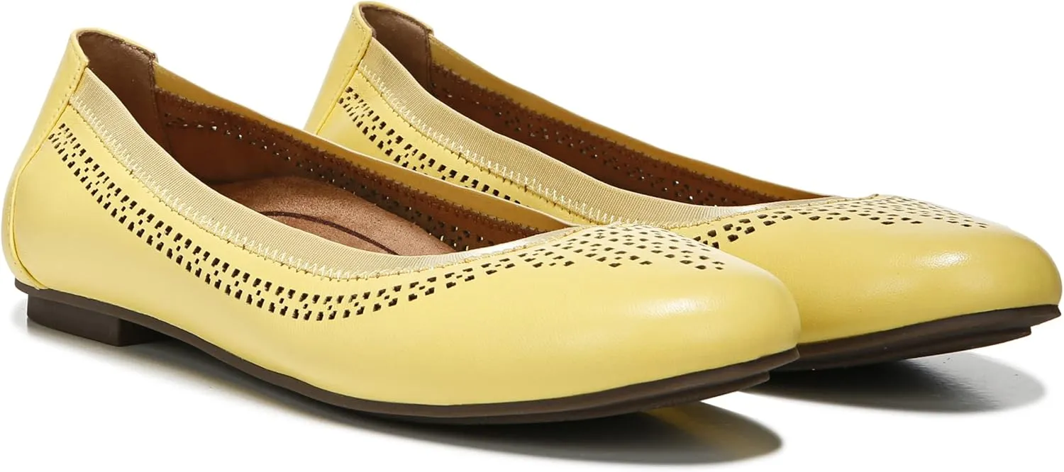 Vionic Womens Spark Whisper Ballet Flat- Supportive Ladies Shoes That Include Three-Zone Comfort with Orthotic Insole Arch Support, Medium Fit Flat Shoes for Women