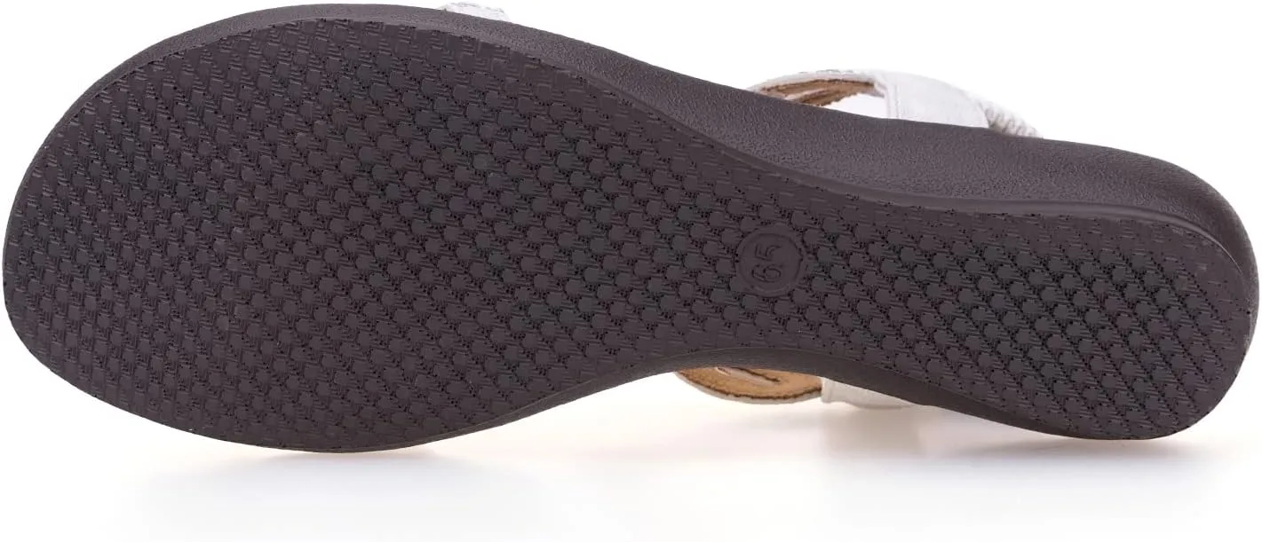 VJH confort Womens Flat Sandals,Comfort Elastic Strap Rhinestone Open Toe Slip-On Casual Walking Sandals