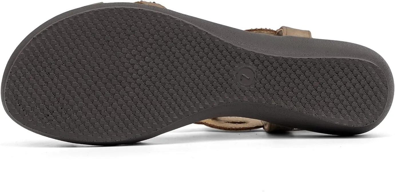 VJH confort Womens Flat Sandals,Comfort Elastic Strap Rhinestone Open Toe Slip-On Casual Walking Sandals