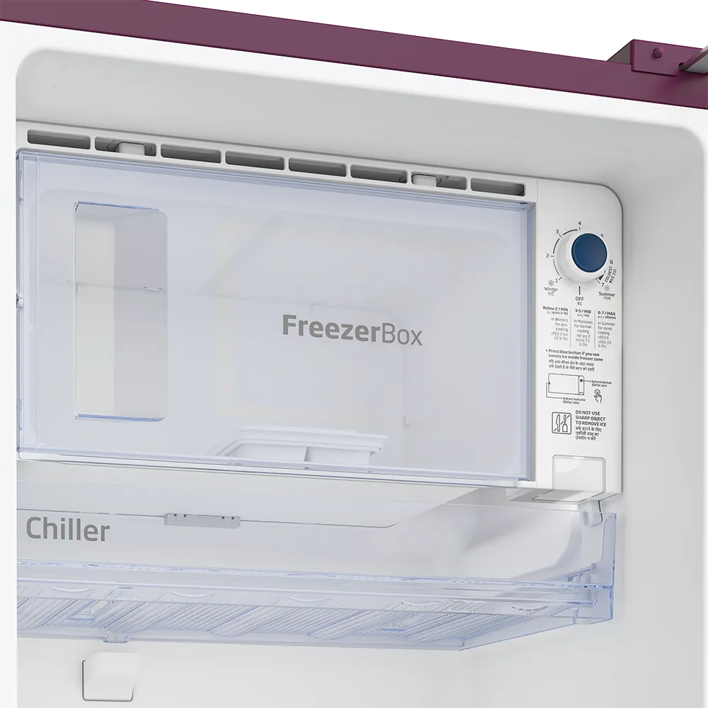 Voltas Beko RDC265C/W0DBE0M Refrigerator DC 230 L Dahlia Blue Single Door 3 Star BEE Rating