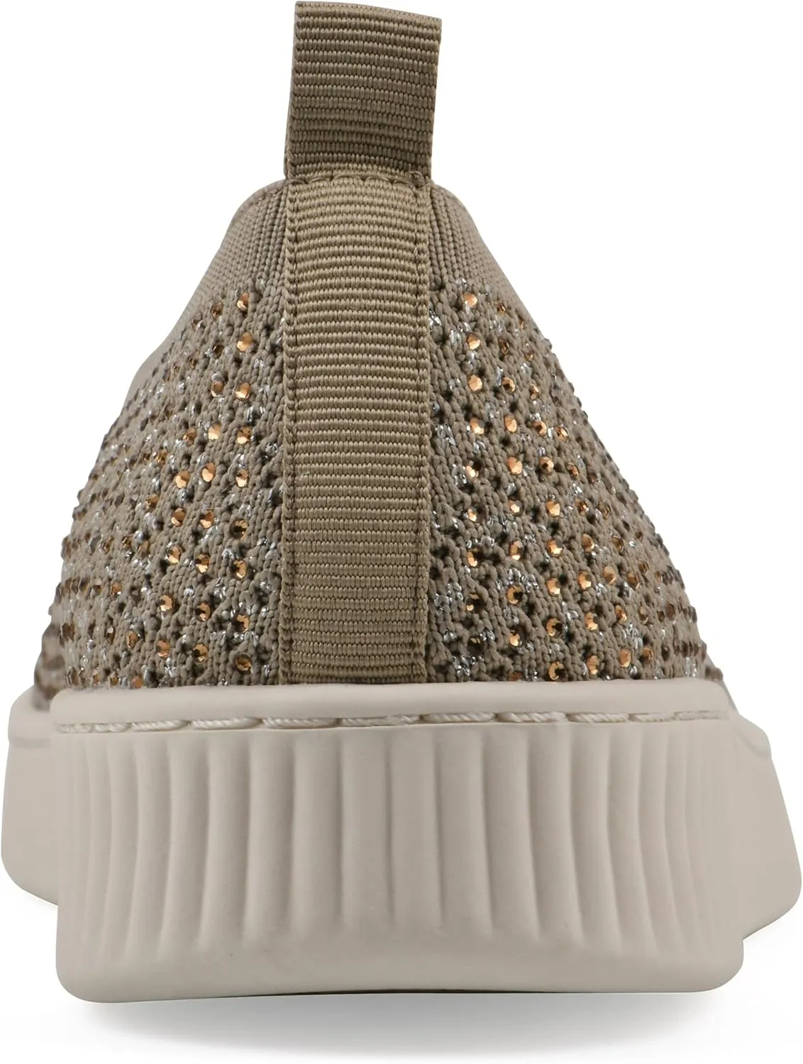 WHITE MOUNTAIN Women's Digs Sparkling Woven Knit Slip-On Flat