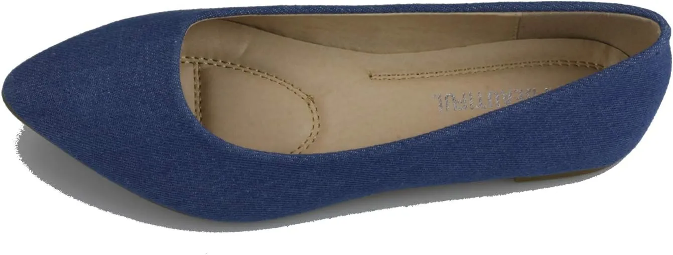 Women's Ballet Flats Pointed Toe Classic Slip On Loafer Shoes Suede/Patent Summer Wedding Shoes
