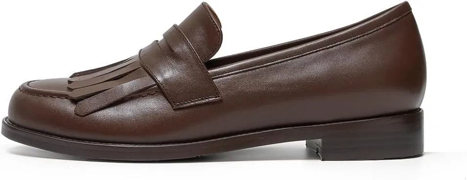 Women's Classic Flat Leather Tassel Loafer