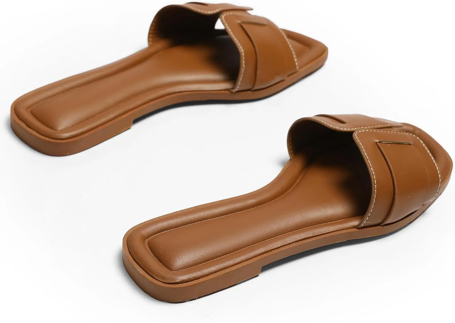 Womens Flat Sandals Dressy Sandals Comfort Slide Black Brown White Sandals Size 5-10