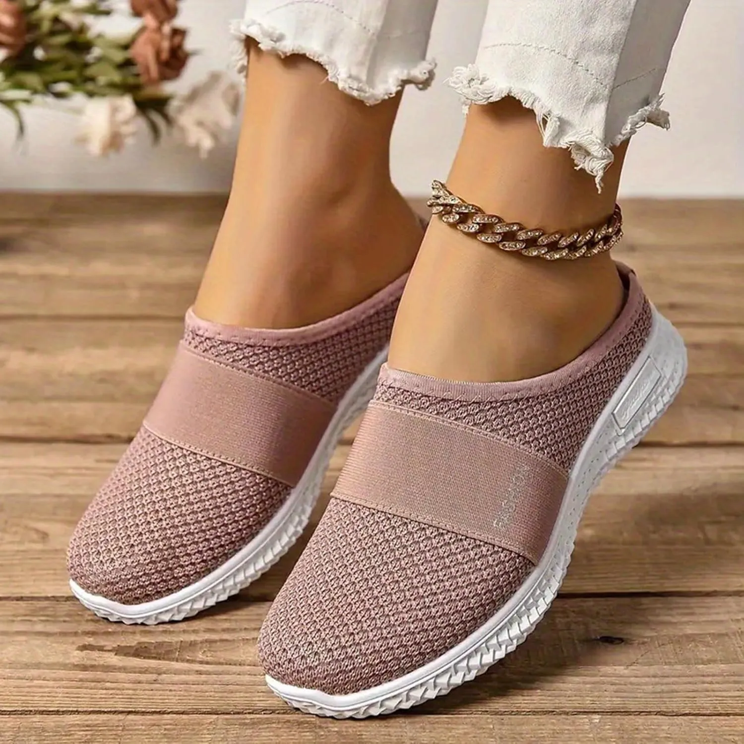 Womens Sandals Diabetic Air Cushion Slip on Shoes Orthopedic Support with Breathable Mesh Upper Non Slip Sole Lightweight Platform Sandal for Casual Walking Travel All Day Comfort 2025
