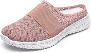 Womens Sandals Diabetic Air Cushion Slip on Shoes Orthopedic Support with Breathable Mesh Upper Non Slip Sole Lightweight Platform Sandal for Casual Walking Travel All Day Comfort 2025