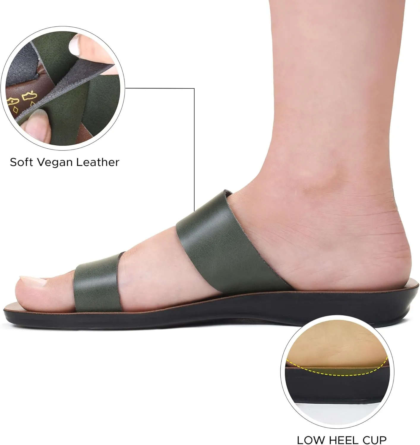 Womens Slides Slip On Comfort with Arch Support Slides for Women Summer Yoga Mat Indoor Outdoor Walking Ladies Flat Sandals Dressy Non Slip Footbed Cute Beach Sandalias De Mujer