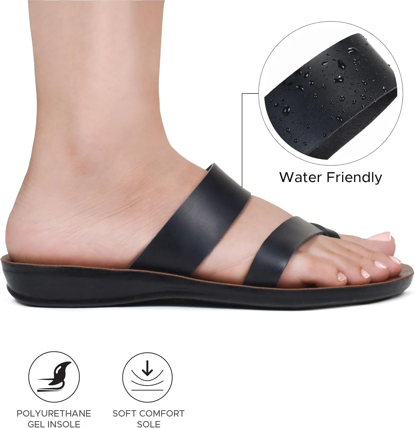 Womens Slides Slip On Comfort with Arch Support Slides for Women Summer Yoga Mat Indoor Outdoor Walking Ladies Flat Sandals Dressy Non Slip Footbed Cute Beach Sandalias De Mujer