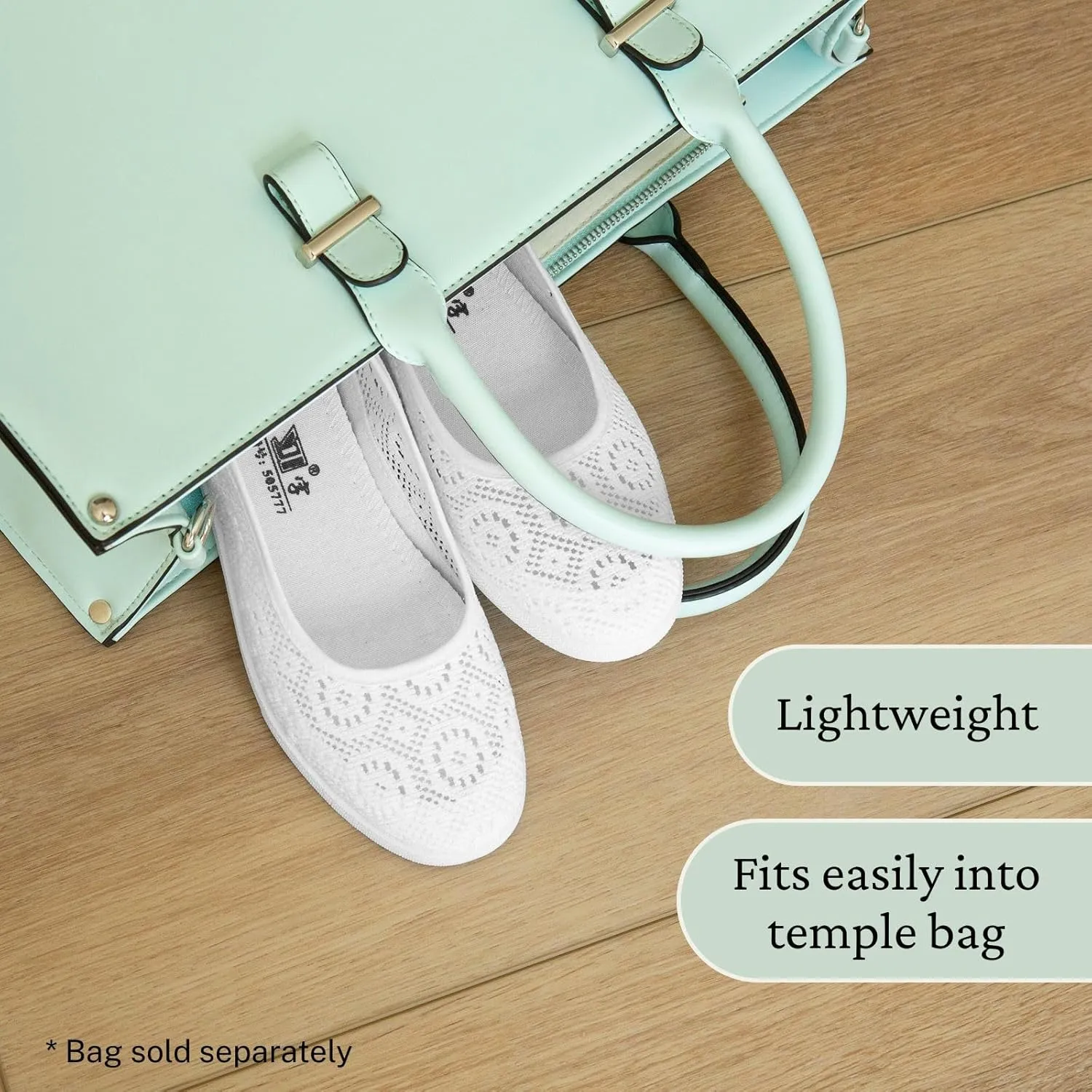 Womens White Temple Shoes  Comfortable Slip-On Flats with Crochet Lace  Lightweight, Non-Slip Temple Footwear