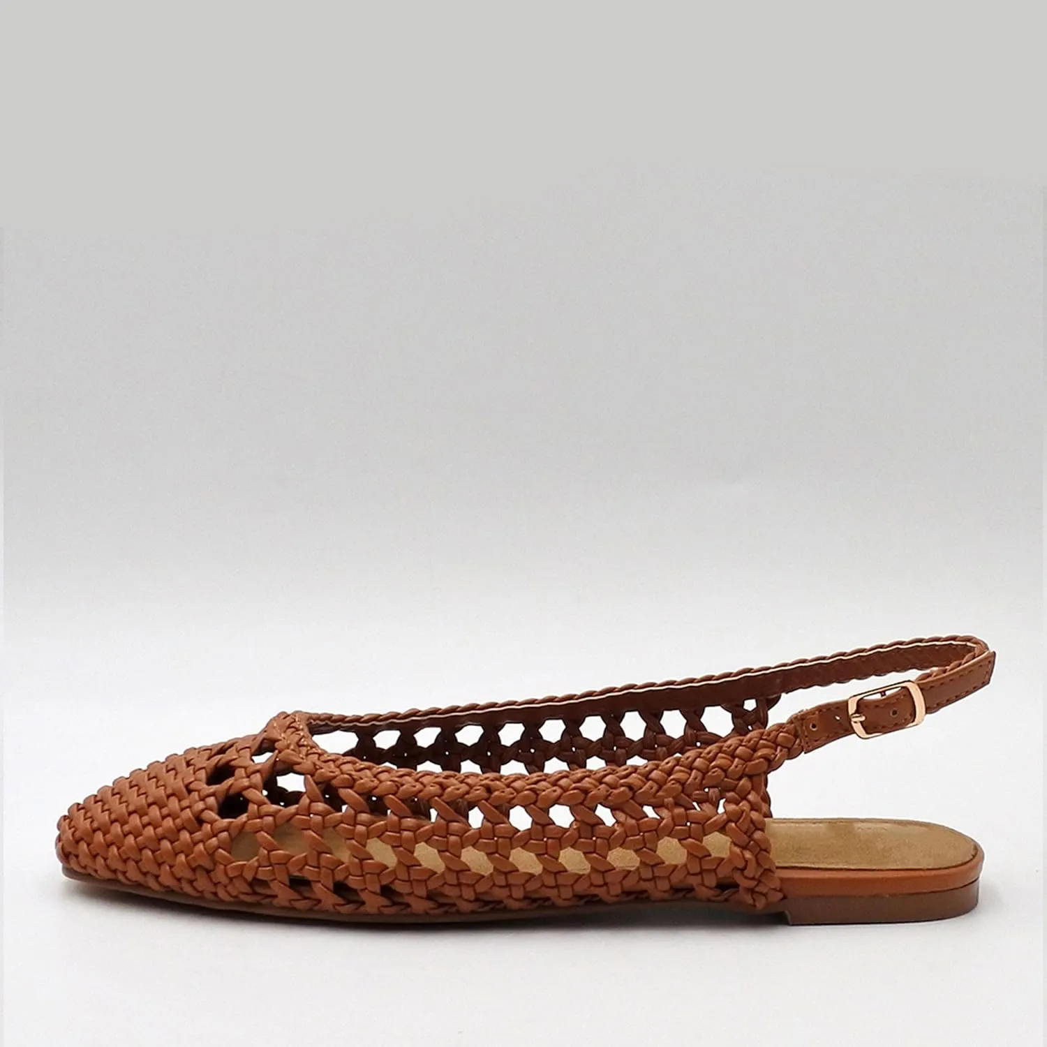 Woven Slingback Flats for Women Adorably Cute with Round Toe, Stylishly Elegant