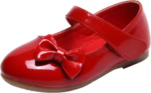 WUIWUIYU Flower Girls Princess Casual Mary Janes Ballet Flats Cute Bowknot Back to School Uniform Wedding Dress Shoes