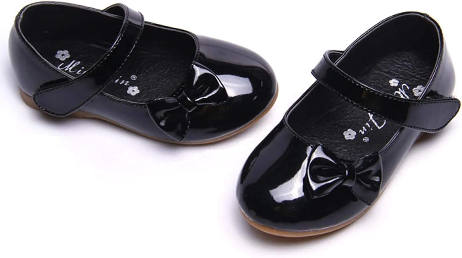 WUIWUIYU Flower Girls Princess Casual Mary Janes Ballet Flats Cute Bowknot Back to School Uniform Wedding Dress Shoes