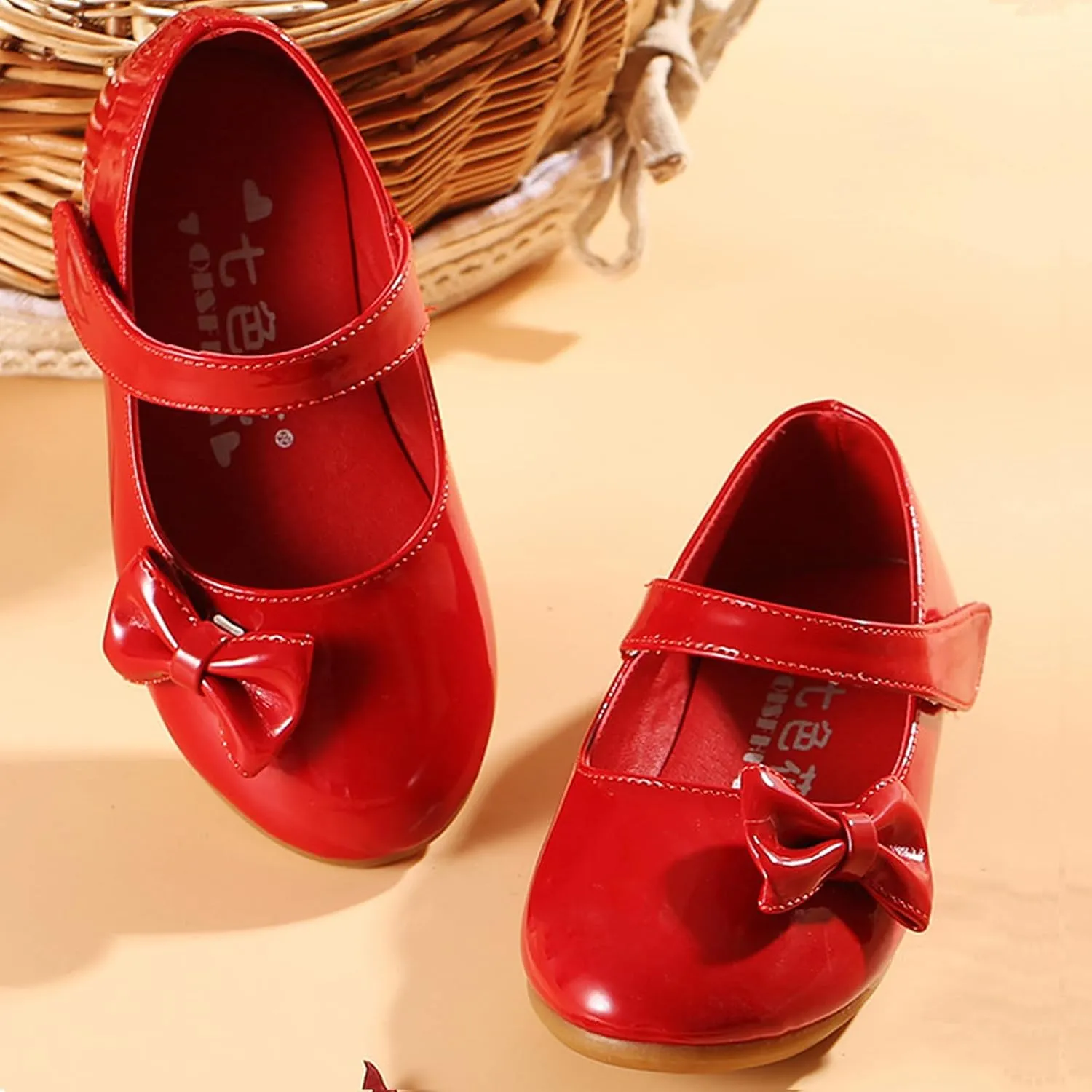WUIWUIYU Flower Girls Princess Casual Mary Janes Ballet Flats Cute Bowknot Back to School Uniform Wedding Dress Shoes