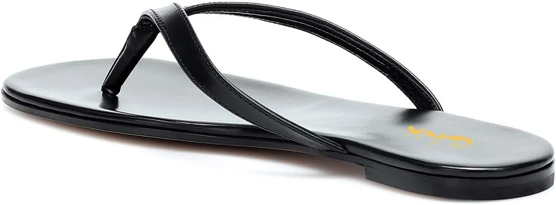 XYD Women Flats Flip Flops Slip On Open Toe Thong Sandals Thin Strap Comfortable Casual Walking Slippers Shoes