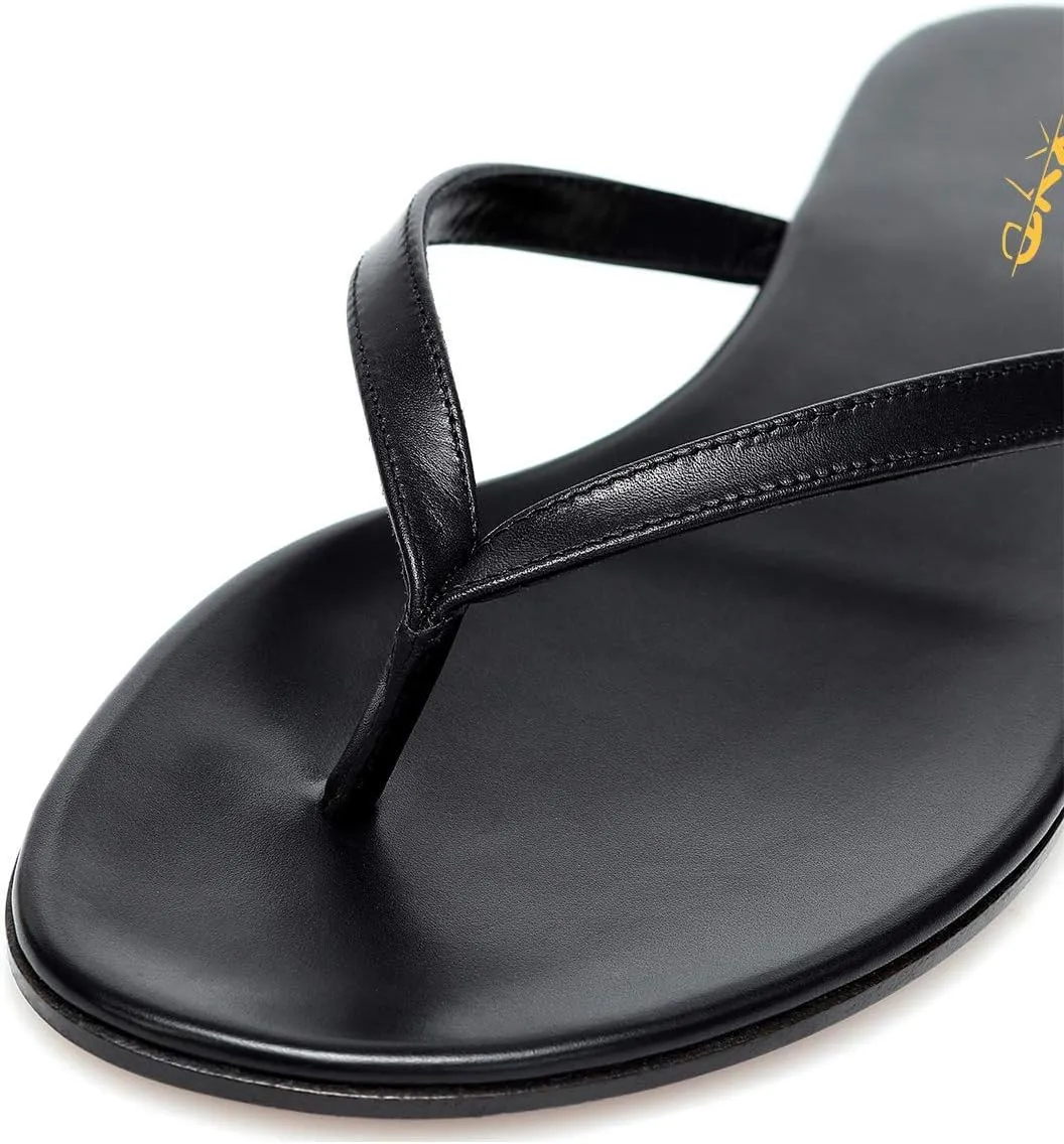 XYD Women Flats Flip Flops Slip On Open Toe Thong Sandals Thin Strap Comfortable Casual Walking Slippers Shoes