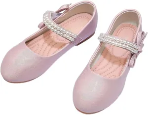 YIBLBOX Toddler/Little Kid Girl Dress Ballet Flat Mary Jane Ballerina Shoe for School Party Wedding
