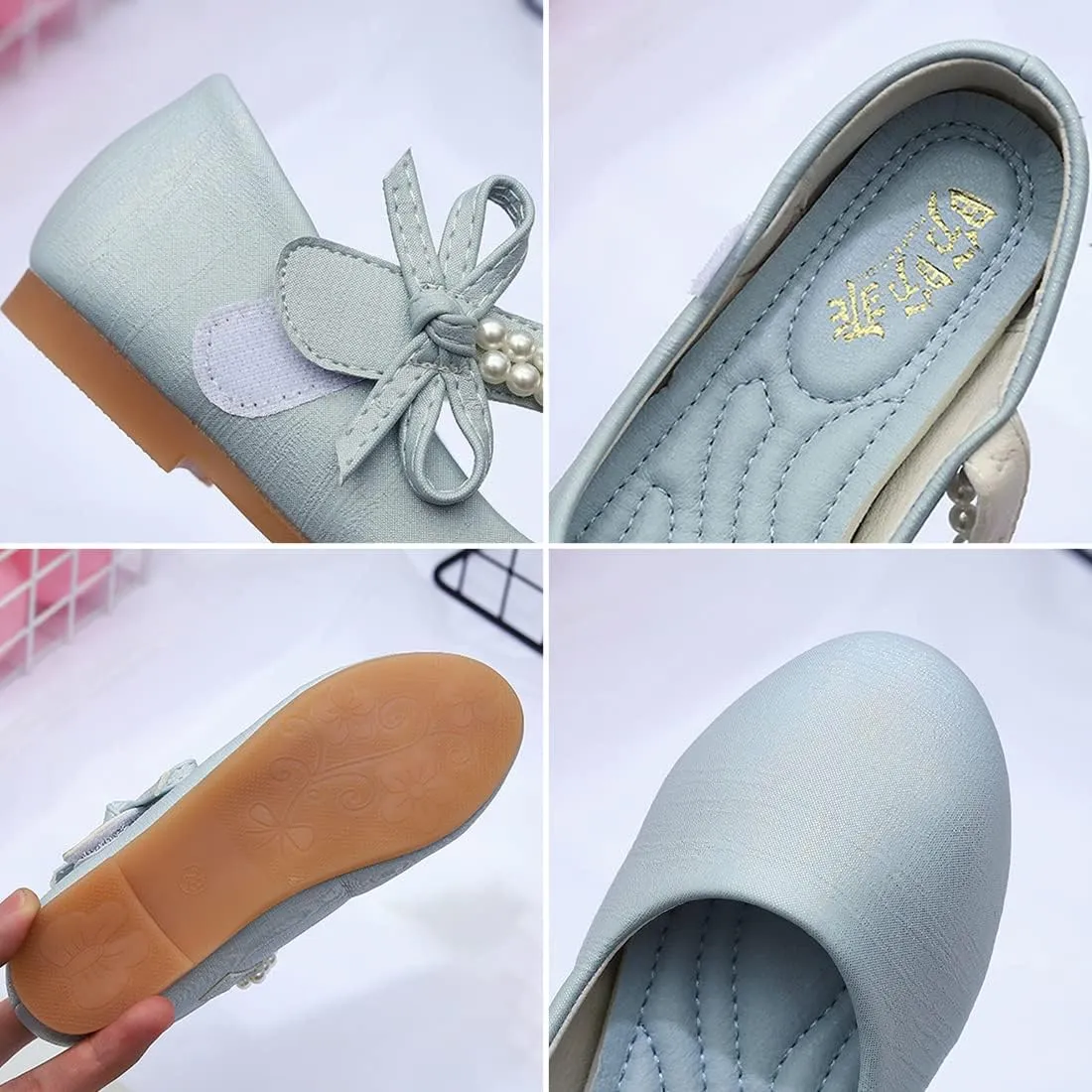 YIBLBOX Toddler/Little Kid Girl Dress Ballet Flat Mary Jane Ballerina Shoe for School Party Wedding