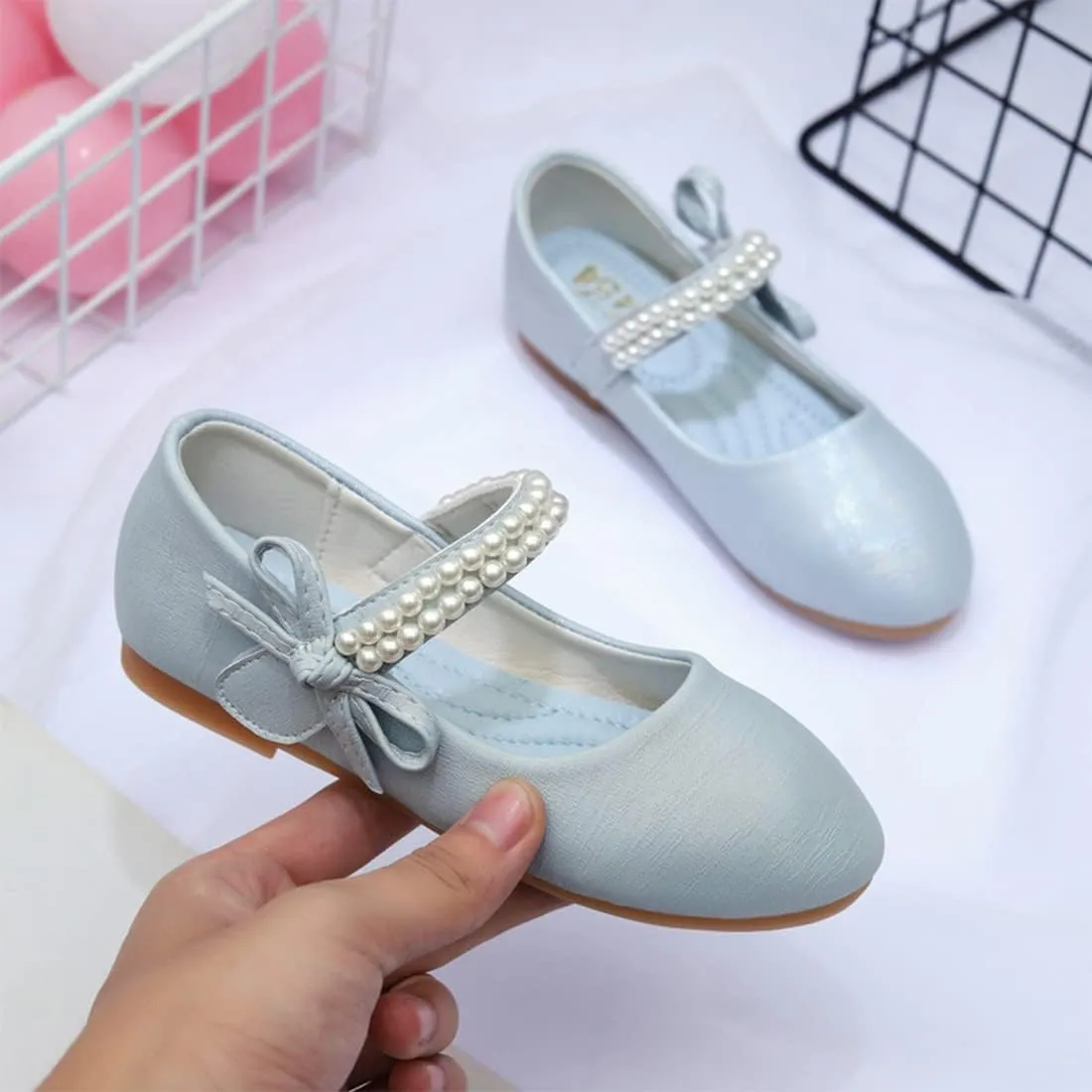 YIBLBOX Toddler/Little Kid Girl Dress Ballet Flat Mary Jane Ballerina Shoe for School Party Wedding