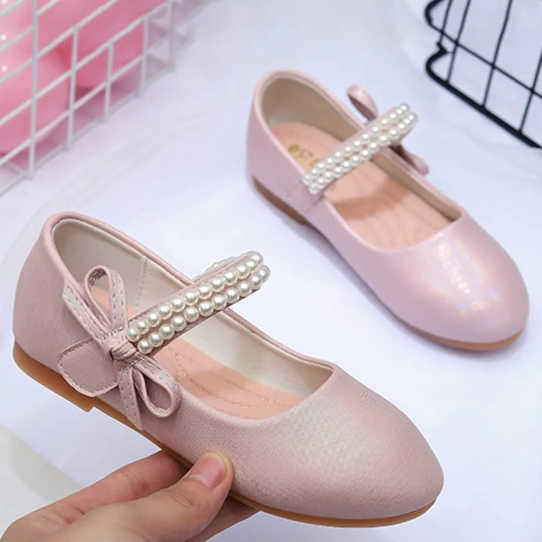 YIBLBOX Toddler/Little Kid Girl Dress Ballet Flat Mary Jane Ballerina Shoe for School Party Wedding