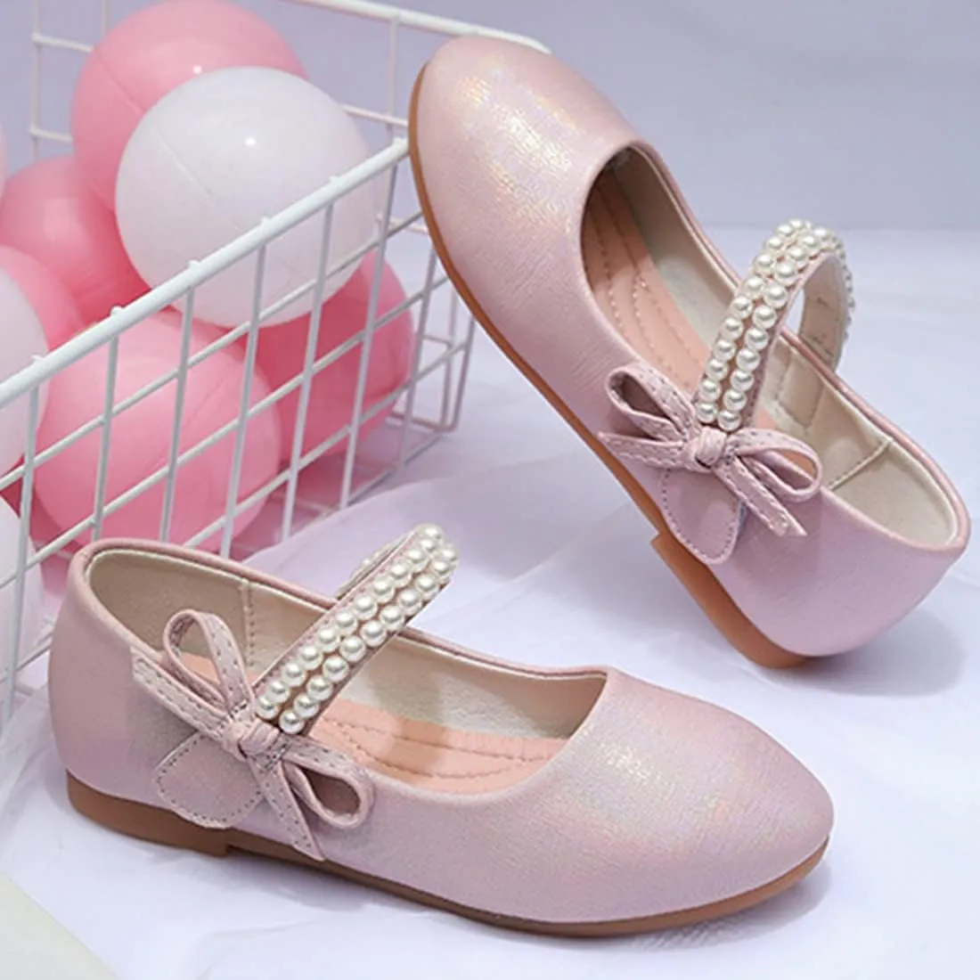 YIBLBOX Toddler/Little Kid Girl Dress Ballet Flat Mary Jane Ballerina Shoe for School Party Wedding