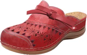 ZWRXW Women's Mules & Clogs Comfortable Slip-On Closed Toe Clog Sandal Bohemian Hollow Out Wide Width Wedge Sandals Arch Support Outdoor Beach Slippers Summer Shoes